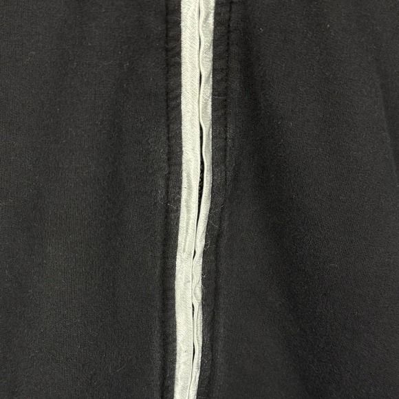 Vintage Y2K Track Jacket Black Red Striped Velour Trim Zip Front Ring Pull Small - Picture 5 of 9